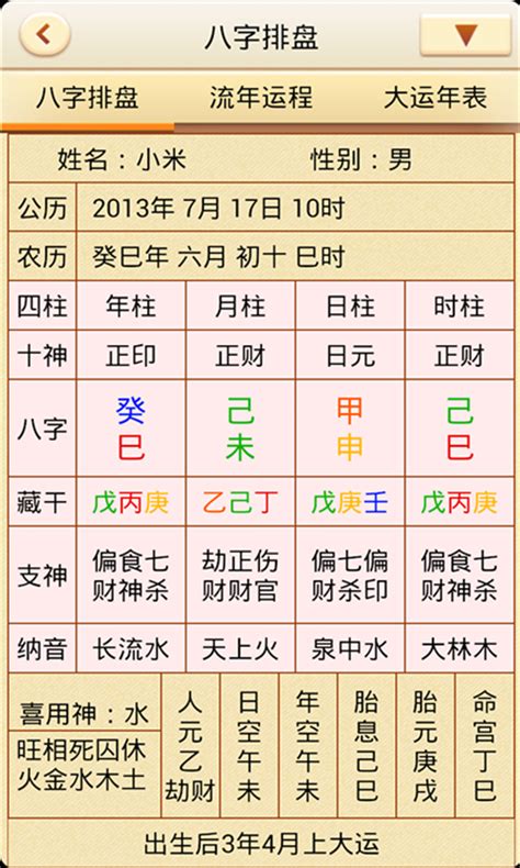 四柱排盤|四柱八字排盤程式